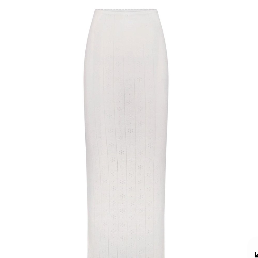 SKIMS | NWT Pointelle Maxi Skirt | White | 2X
